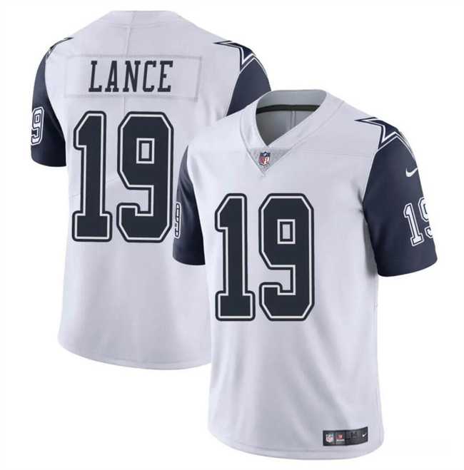 Men & Women & Youth Dallas Cowboys #19 Trey Lance White Color Rush Limited Stitched Jersey